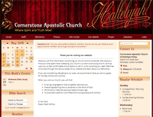 Tablet Screenshot of cornerstoneapostolicchurch.org